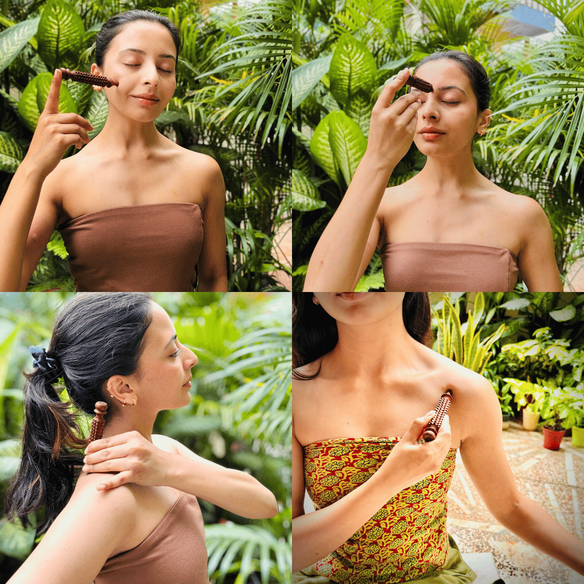 Wooden Facial Acupressure Tool wooden face massage stick-3