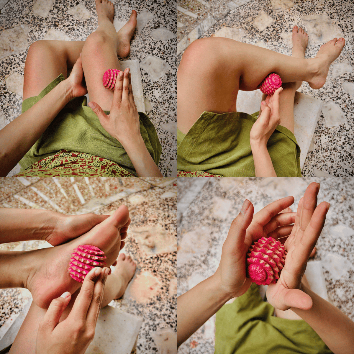 Wooden Reflexology Ball – Handmade Acupressure Massage Ball-3