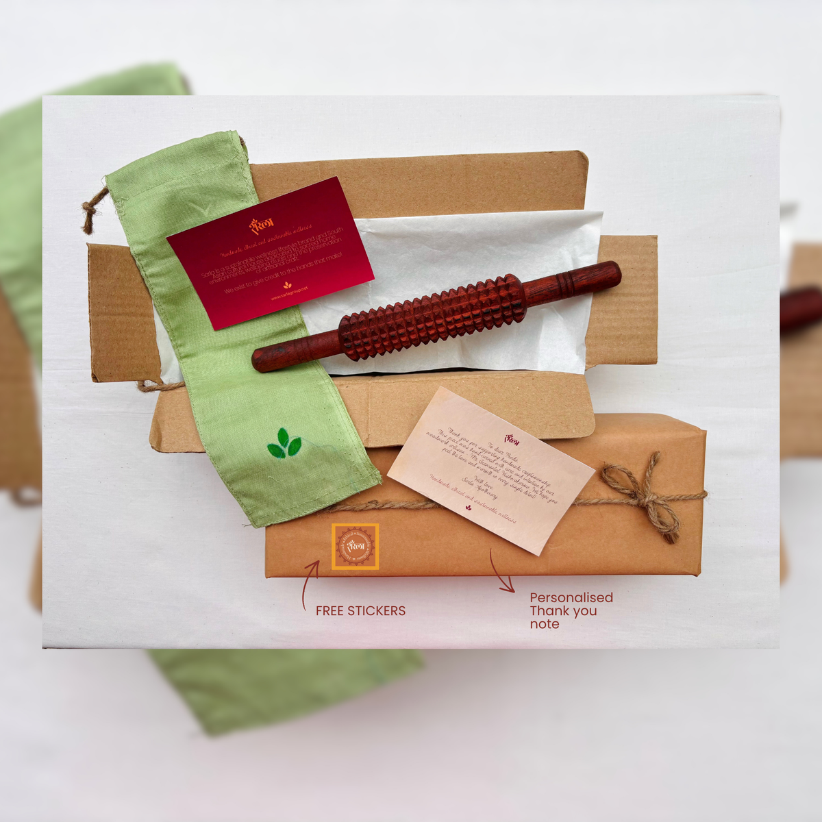 Wooden Fascia Release Roller | Handmade Body Massage Tool-6