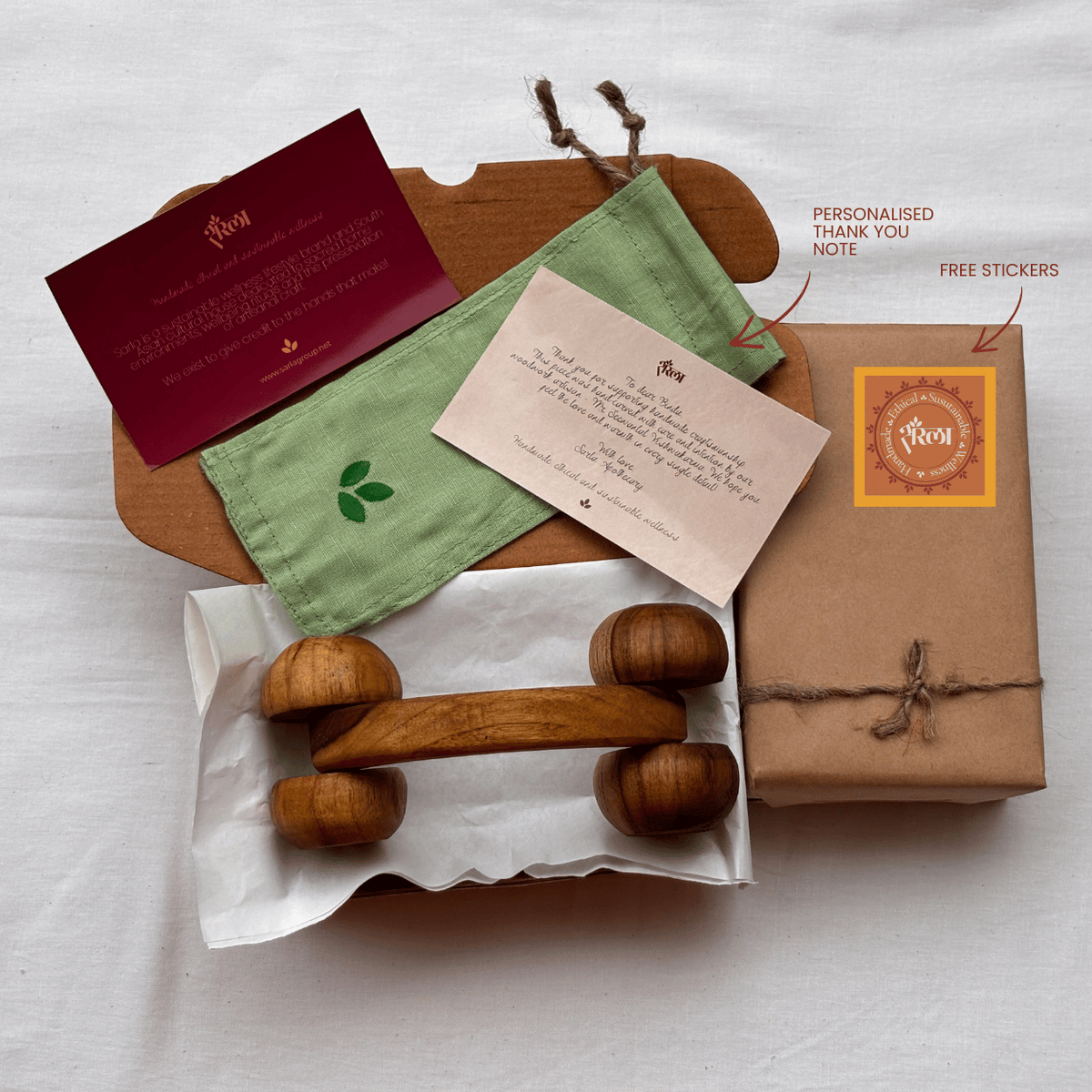 Handmade Wooden Relaxation Massage Roller-6