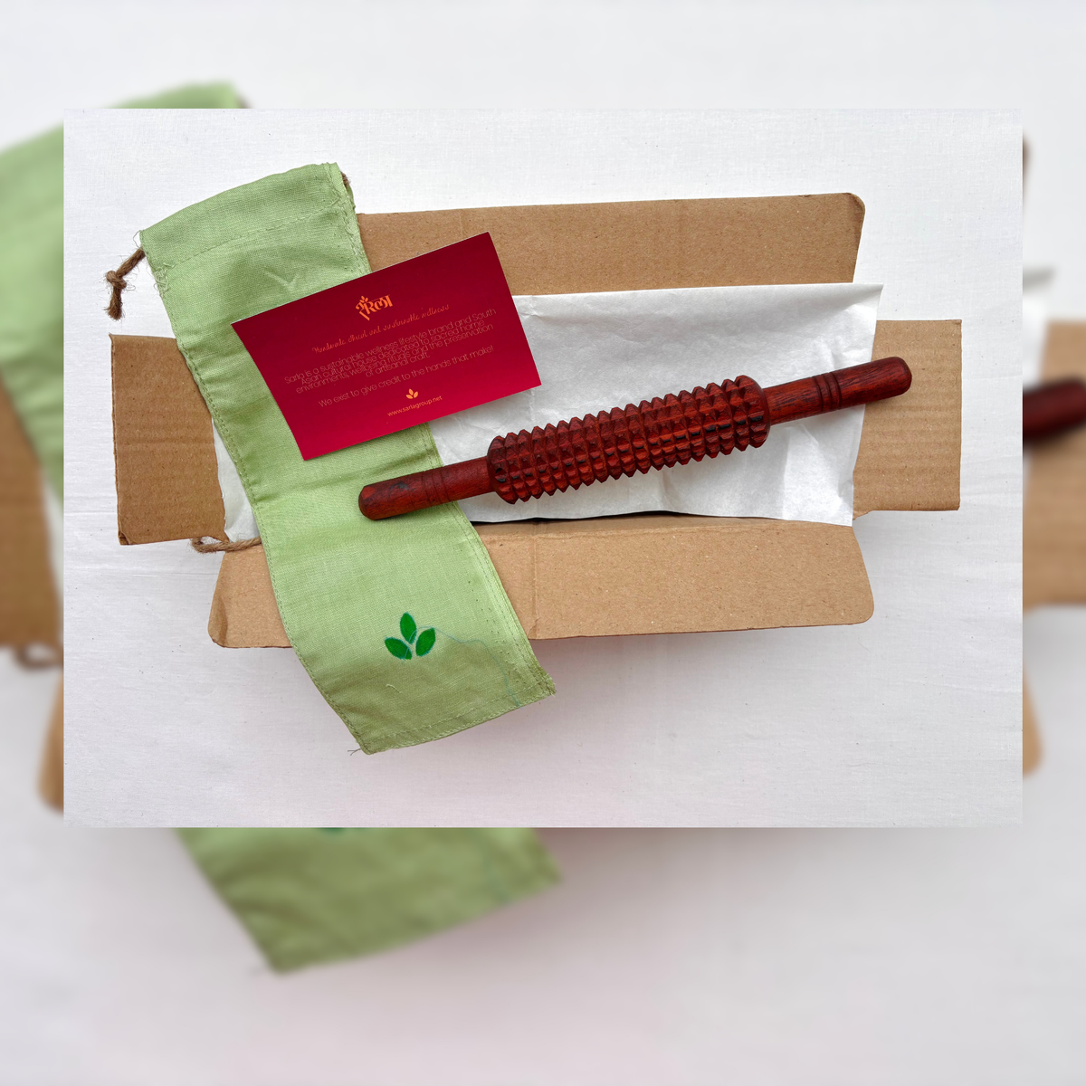 Wooden Fascia Release Roller | Handmade Body Massage Tool-5